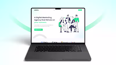 SEIRA Digital Marketing Agency Landing Page Design