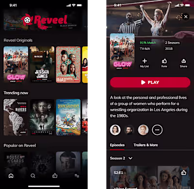Creating Custom UX/UI Design for video streaming Platform