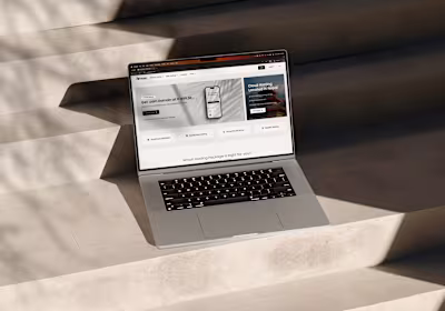 Minimal Web Hosting Landing Page Macbook Mockup