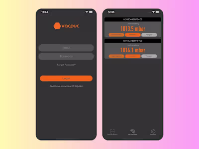 iOS & Android App Development for Pressure Sensor Device