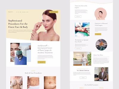 Surgery clinic website design