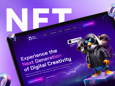 NFT Marketplace Website Design Case Study - UI UX
