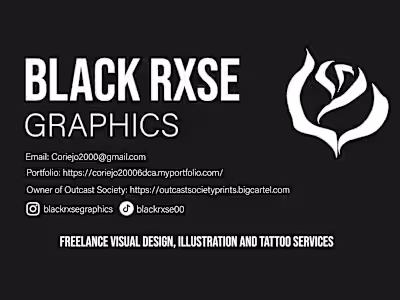 Black Rxse Graphics Business Card