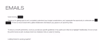 Email Copy for Social Media Influencer