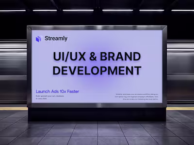 Streamly UI/UX Brand and Full Stack Development