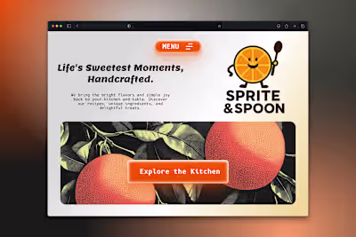 Designing the hero for Sprite & Spoon was all about contrast...