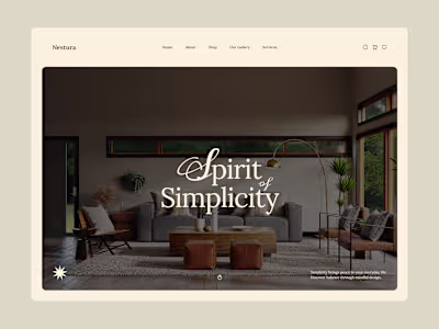 Nestura – Home Decor Website Animation