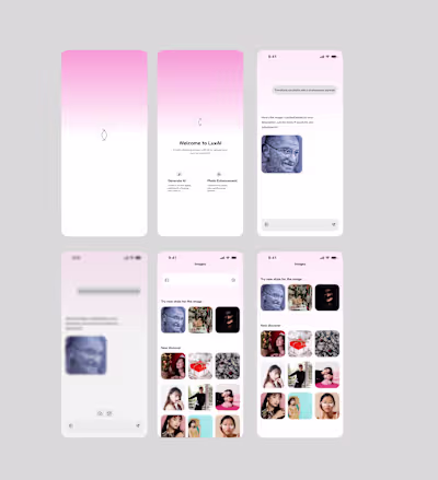 LUX AI Image  Platform UI Design