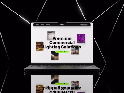 Infenite: B2B Lighting Landing Page Design