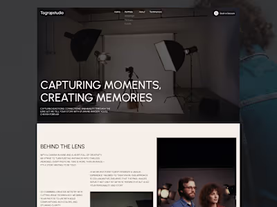 Tograpstudio Website - Design and Development 