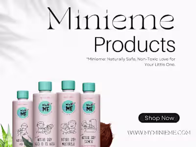 Led creative strategies for Minieme, a baby skincare brand