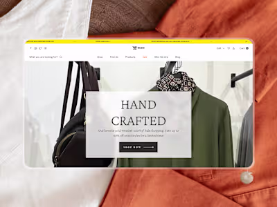 I’ve designed an e-commerce website for a handcrafted compan...