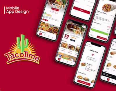 Mobile app design for Taco Time