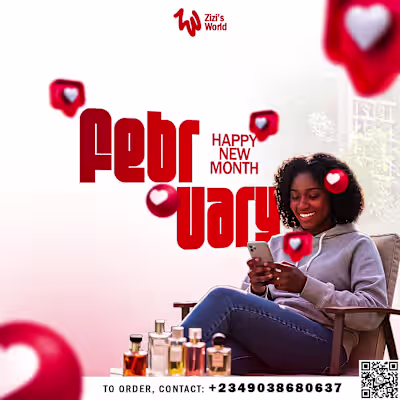 Zizi’s World – Happy New Month Flyer (February)