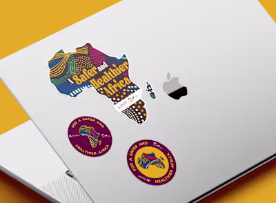Computer Sticker Designs for The Africa CDC