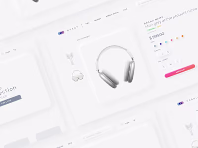 Ecommerce website — Neumorphism