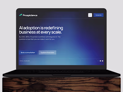 Prospicience | Website Redesign