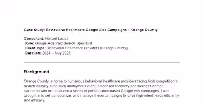Case Study: Behavioral Healthcare Google Ads Campaigns – Orange…