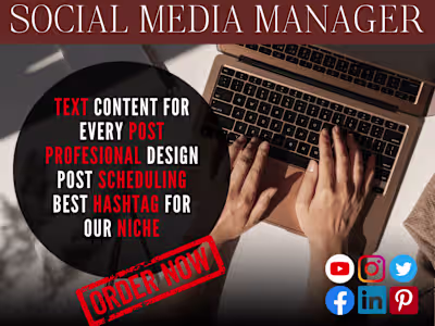 social media marketing manager and content creator
