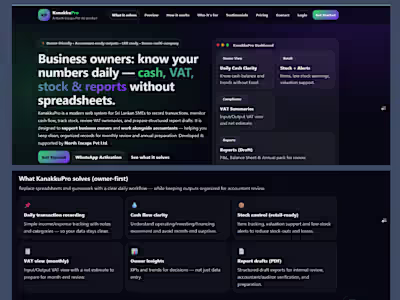 KanakkuPro – SME Finance Web