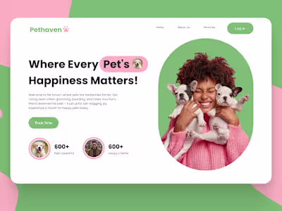Designing a captivating Pet care Website 