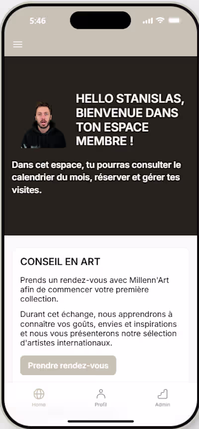 Millenn'Art application