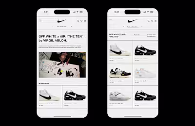 NIKE X OFF WHITE - CONCEPT HERO SECTION