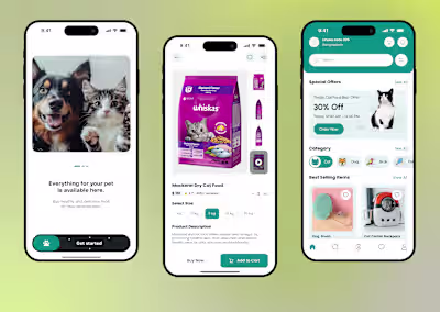 Pet Shop Mobile App UI Design