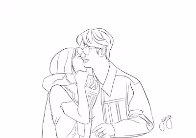 Line art illustrations 