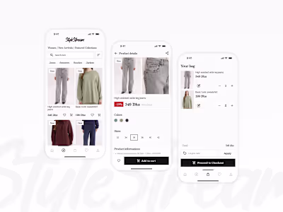 Fashion Mobile Store UI - StyleStream by Mohamed Amine Ninir on…