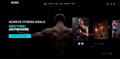 Gym website - Responsive design with Wordpress