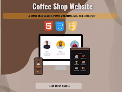 Coffee Shop Website – Modern & Responsive Design