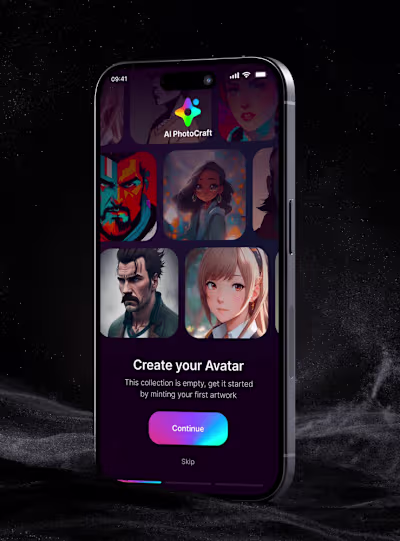 AI Photocraft UX/UI design