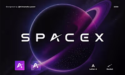 Futuristic Typography SPACEX Logo