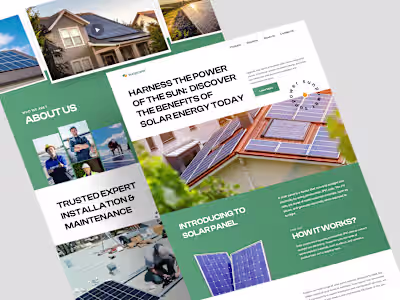 Solar Panel Landing Page