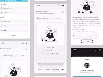Blog News Mobile UI Concept