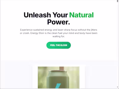 Shopify Product Page – Energy Elixir
