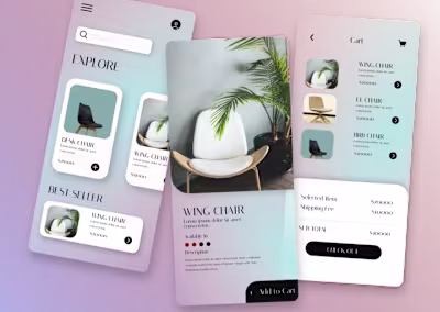 Designed a mobile app for Furniture App Store