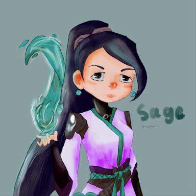 Sage fanart drawing