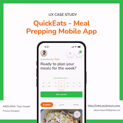 Meal Prepping Mobile App - A Case Study