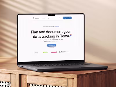Seal Tracking Plan for Figma — Landing Page Design for a Data A…