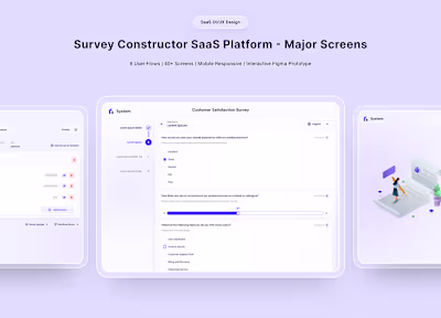 Survey Creation Platform - SaaS UI/UX Design