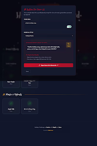 I've just built a holiday