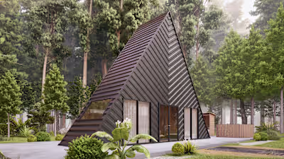 Cabin in Forest on Behance