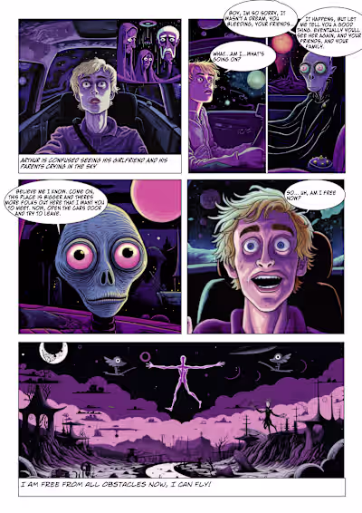 AI illustrated comic book