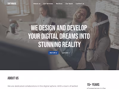Landing Page for Software House
