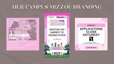 Her Campus Mizzou Content Creation and Branding As a writer,...