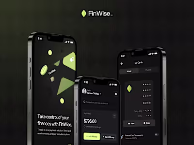 FinWise - Fintech App UI UX Design Pt. 02