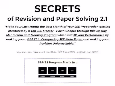 Secrets of Revision and Paper Solving