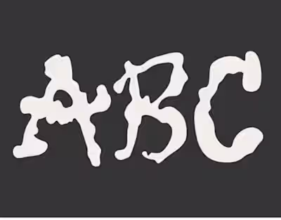 experimental font | imprinted